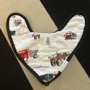 Charming Vehicle Print Bandana Bib